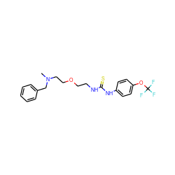 CN(CCOCCNC(=S)Nc1ccc(OC(F)(F)F)cc1)Cc1ccccc1 ZINC000013742427