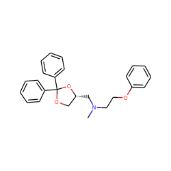 CN(CCOc1ccccc1)C[C@@H]1COC(c2ccccc2)(c2ccccc2)O1 ZINC000013517523