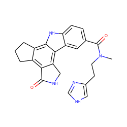 CN(CCc1c[nH]cn1)C(=O)c1ccc2[nH]c3c4c(c5c(c3c2c1)CNC5=O)CCC4 ZINC000028570932