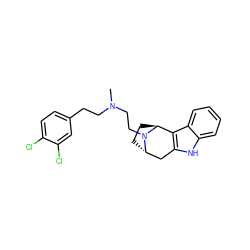 CN(CCc1ccc(Cl)c(Cl)c1)CCN1[C@H]2CC[C@H]1c1c([nH]c3ccccc13)C2 ZINC000253636691