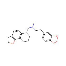 CN(CCc1ccc2c(c1)OCO2)C[C@@H]1CCCc2c1ccc1c2OCC1 ZINC000013761409