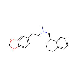 CN(CCc1ccc2c(c1)OCO2)C[C@@H]1CCCc2ccccc21 ZINC000013761397