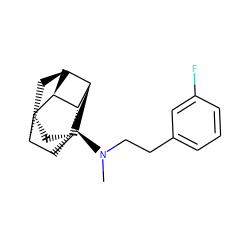 CN(CCc1cccc(F)c1)[C@H]1[C@H]2[C@H]3C[C@@H]4[C@H]5[C@@H](C[C@H]42)[C@@H]1[C@@H]53 ZINC000254012070