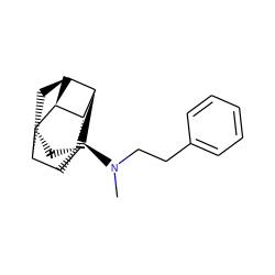 CN(CCc1ccccc1)[C@H]1[C@H]2[C@H]3C[C@@H]4[C@H]5[C@@H](C[C@H]42)[C@@H]1[C@@H]53 ZINC000261137335