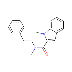 CN(CCc1ccccc1)C(=O)c1cc2ccccc2n1C ZINC000040829304