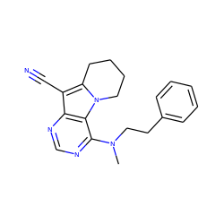 CN(CCc1ccccc1)c1ncnc2c(C#N)c3n(c12)CCCC3 ZINC000013559618