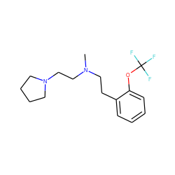 CN(CCc1ccccc1OC(F)(F)F)CCN1CCCC1 ZINC000040973148