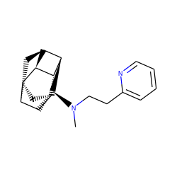 CN(CCc1ccccn1)[C@H]1[C@H]2[C@H]3C[C@@H]4[C@H]5[C@@H](C[C@H]42)[C@@H]1[C@@H]53 ZINC000299845758