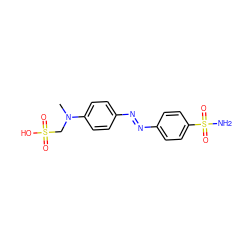 CN(CS(=O)(=O)O)c1ccc(/N=N/c2ccc(S(N)(=O)=O)cc2)cc1 ZINC000045255121