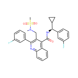 CN(Cc1c(-c2cccc(F)c2)nc2ccccc2c1C(=O)N[C@H](c1cccc(F)c1)C1CC1)S(C)(=O)=O ZINC000044431205