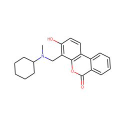 CN(Cc1c(O)ccc2c1oc(=O)c1ccccc12)C1CCCCC1 ZINC000000142645