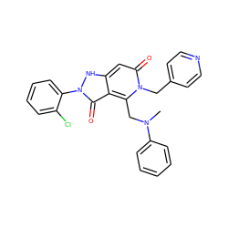 CN(Cc1c2c(=O)n(-c3ccccc3Cl)[nH]c2cc(=O)n1Cc1ccncc1)c1ccccc1 ZINC000064448135