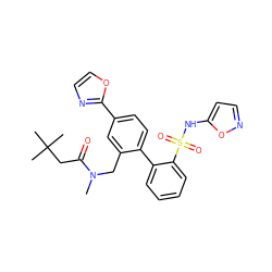 CN(Cc1cc(-c2ncco2)ccc1-c1ccccc1S(=O)(=O)Nc1ccno1)C(=O)CC(C)(C)C ZINC000028886864