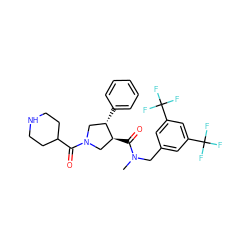 CN(Cc1cc(C(F)(F)F)cc(C(F)(F)F)c1)C(=O)[C@H]1CN(C(=O)C2CCNCC2)C[C@@H]1c1ccccc1 ZINC000028824688