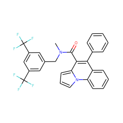 CN(Cc1cc(C(F)(F)F)cc(C(F)(F)F)c1)C(=O)c1c(-c2ccccc2)c2ccccc2n2cccc12 ZINC000044360270