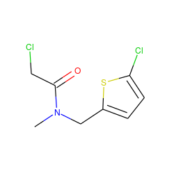 CN(Cc1ccc(Cl)s1)C(=O)CCl ZINC000003348993