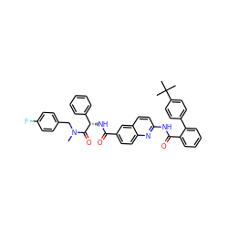 CN(Cc1ccc(F)cc1)C(=O)[C@@H](NC(=O)c1ccc2nc(NC(=O)c3ccccc3-c3ccc(C(C)(C)C)cc3)ccc2c1)c1ccccc1 ZINC000095561180