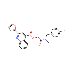 CN(Cc1ccc(F)cc1)C(=O)COC(=O)c1cc(-c2ccco2)nc2ccccc12 ZINC000007653682