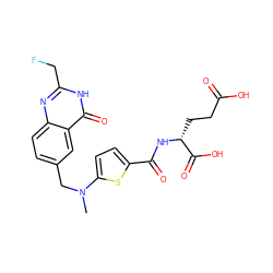 CN(Cc1ccc2nc(CF)[nH]c(=O)c2c1)c1ccc(C(=O)N[C@H](CCC(=O)O)C(=O)O)s1 ZINC000029347125