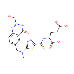 CN(Cc1ccc2nc(CO)[nH]c(=O)c2c1)c1cnc(C(=O)N[C@H](CCC(=O)O)C(=O)O)s1 ZINC000029342008