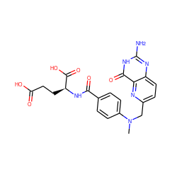 CN(Cc1ccc2nc(N)[nH]c(=O)c2n1)c1ccc(C(=O)N[C@@H](CCC(=O)O)C(=O)O)cc1 ZINC000008564792