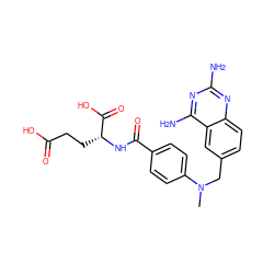 CN(Cc1ccc2nc(N)nc(N)c2c1)c1ccc(C(=O)N[C@H](CCC(=O)O)C(=O)O)cc1 ZINC000001702724