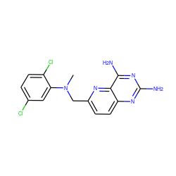 CN(Cc1ccc2nc(N)nc(N)c2n1)c1cc(Cl)ccc1Cl ZINC000003814916