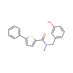 CN(Cc1cccc(O)c1)C(=O)c1ccc(-c2ccccc2)s1 ZINC000073158718