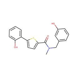 CN(Cc1cccc(O)c1)C(=O)c1ccc(-c2ccccc2O)s1 ZINC000073166045