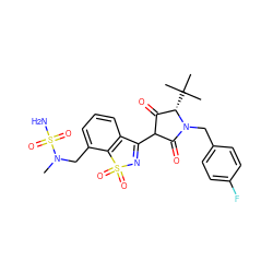 CN(Cc1cccc2c1S(=O)(=O)N=C2C1C(=O)[C@H](C(C)(C)C)N(Cc2ccc(F)cc2)C1=O)S(N)(=O)=O ZINC000101288034