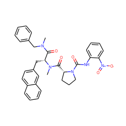 CN(Cc1ccccc1)C(=O)[C@@H](Cc1ccc2ccccc2c1)N(C)C(=O)[C@H]1CCCN1C(=O)Nc1ccccc1[N+](=O)[O-] ZINC000026953796