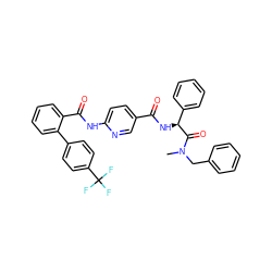 CN(Cc1ccccc1)C(=O)[C@@H](NC(=O)c1ccc(NC(=O)c2ccccc2-c2ccc(C(F)(F)F)cc2)nc1)c1ccccc1 ZINC000036184513