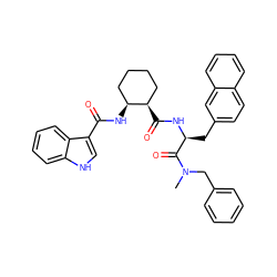 CN(Cc1ccccc1)C(=O)[C@H](Cc1ccc2ccccc2c1)NC(=O)[C@@H]1CCCC[C@@H]1NC(=O)c1c[nH]c2ccccc12 ZINC000027185108