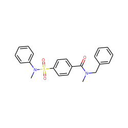 CN(Cc1ccccc1)C(=O)c1ccc(S(=O)(=O)N(C)c2ccccc2)cc1 ZINC000006558838