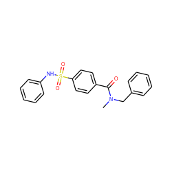 CN(Cc1ccccc1)C(=O)c1ccc(S(=O)(=O)Nc2ccccc2)cc1 ZINC000017334508