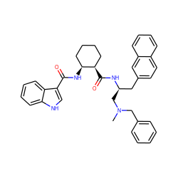 CN(Cc1ccccc1)C[C@H](Cc1ccc2ccccc2c1)NC(=O)[C@@H]1CCCC[C@@H]1NC(=O)c1c[nH]c2ccccc12 ZINC000027185102