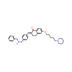 CN(Cc1ccccc1)Cc1ccc(/C=C2\CCc3cc(OCCCCCN4CCCCC4)ccc3C2=O)cc1 ZINC000045368110