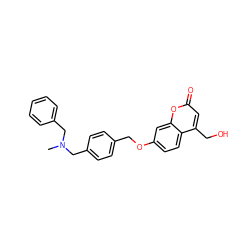 CN(Cc1ccccc1)Cc1ccc(COc2ccc3c(CO)cc(=O)oc3c2)cc1 ZINC000473132403