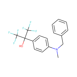 CN(Cc1ccccc1)c1ccc(C(O)(C(F)(F)F)C(F)(F)F)cc1 ZINC000034946592