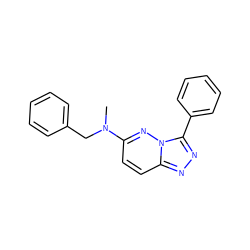 CN(Cc1ccccc1)c1ccc2nnc(-c3ccccc3)n2n1 ZINC000005051379