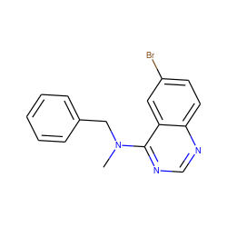 CN(Cc1ccccc1)c1ncnc2ccc(Br)cc12 ZINC000000122264