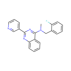 CN(Cc1ccccc1F)c1nc(-c2cccnc2)nc2ccccc12 ZINC000003342097