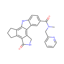 CN(Cc1ccccn1)C(=O)c1ccc2[nH]c3c4c(c5c(c3c2c1)CNC5=O)CCC4 ZINC000028570931