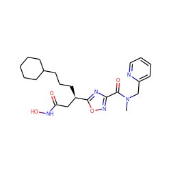 CN(Cc1ccccn1)C(=O)c1noc([C@H](CCCC2CCCCC2)CC(=O)NO)n1 ZINC000040935899