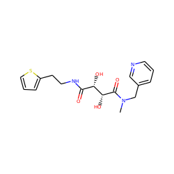 CN(Cc1cccnc1)C(=O)[C@H](O)[C@@H](O)C(=O)NCCc1cccs1 ZINC000038214860