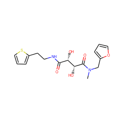 CN(Cc1ccco1)C(=O)[C@H](O)[C@@H](O)C(=O)NCCc1cccs1 ZINC000045386474