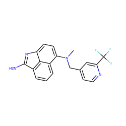 CN(Cc1ccnc(C(F)(F)F)c1)c1ccc2c3c(cccc13)C(N)=N2 ZINC000013741451