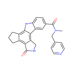 CN(Cc1ccncc1)C(=O)c1ccc2[nH]c3c4c(c5c(c3c2c1)CNC5=O)CCC4 ZINC000028569634