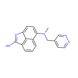 CN(Cc1ccnnc1)c1ccc2c3c(cccc13)C(N)=N2 ZINC000013741449