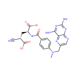 CN(Cc1cnc2nc(N)nc(N)c2n1)c1ccc(C(=O)N[C@@H](C[C@@H](C#N)C(=O)O)C(=O)O)cc1 ZINC000013860906